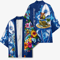 American Samoa Pago Pago Kimono Sea Turtle And Fruit Bat - Tropical Hibiscus Flowers Polynesian