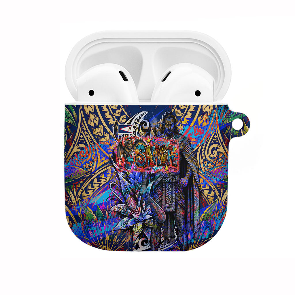 American Samoa Warrior AirPods Case Polynesian Fruit Bat Talofa Urban Graffiti Street Art