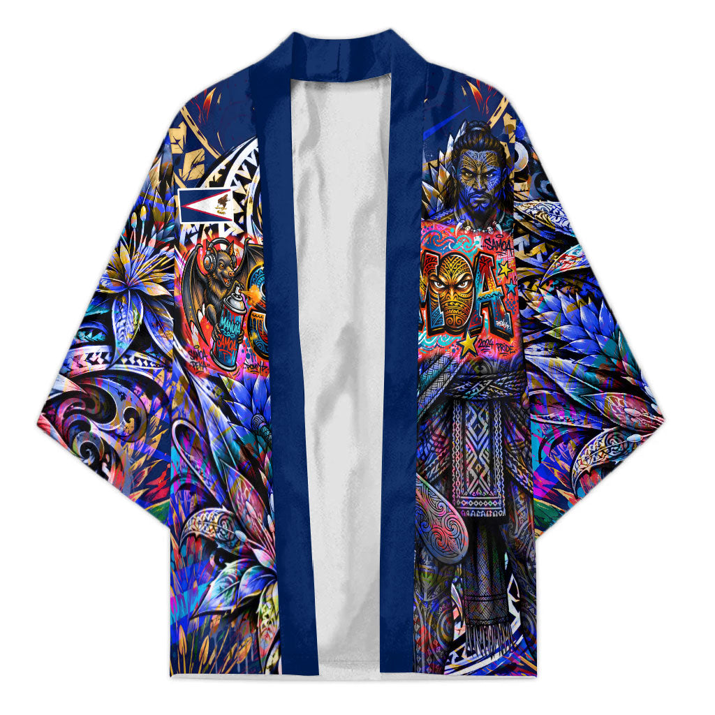 American Samoa Warrior Kimono Polynesian Fruit Bat Talofa Urban Graffiti Street Art