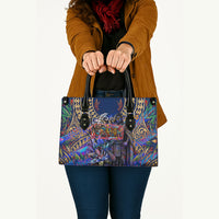 American Samoa Warrior Leather Bag Polynesian Fruit Bat Talofa Urban Graffiti Street Art