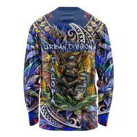 American Samoa Warrior Long Sleeve Shirt Polynesian Fruit Bat Talofa Urban Graffiti Street Art