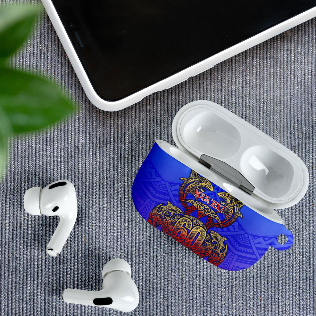 Personalized Polynesian 60th Birthday AirPods Case Polynesian Tribal Art Vintage Ocean Pattern TS04 - Polynesian Pride