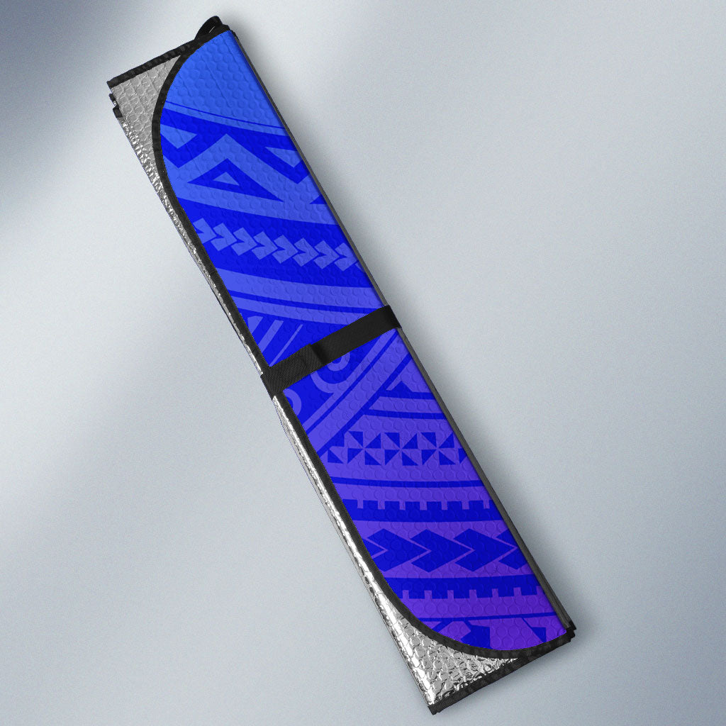 Personalized Polynesian 60th Birthday Auto Sun Shade Polynesian Tribal Art Vintage Ocean Pattern TS04 - Polynesian Pride