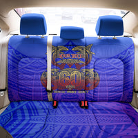 Personalized Polynesian 60th Birthday Back Car Seat Cover Polynesian Tribal Art Vintage Ocean Pattern