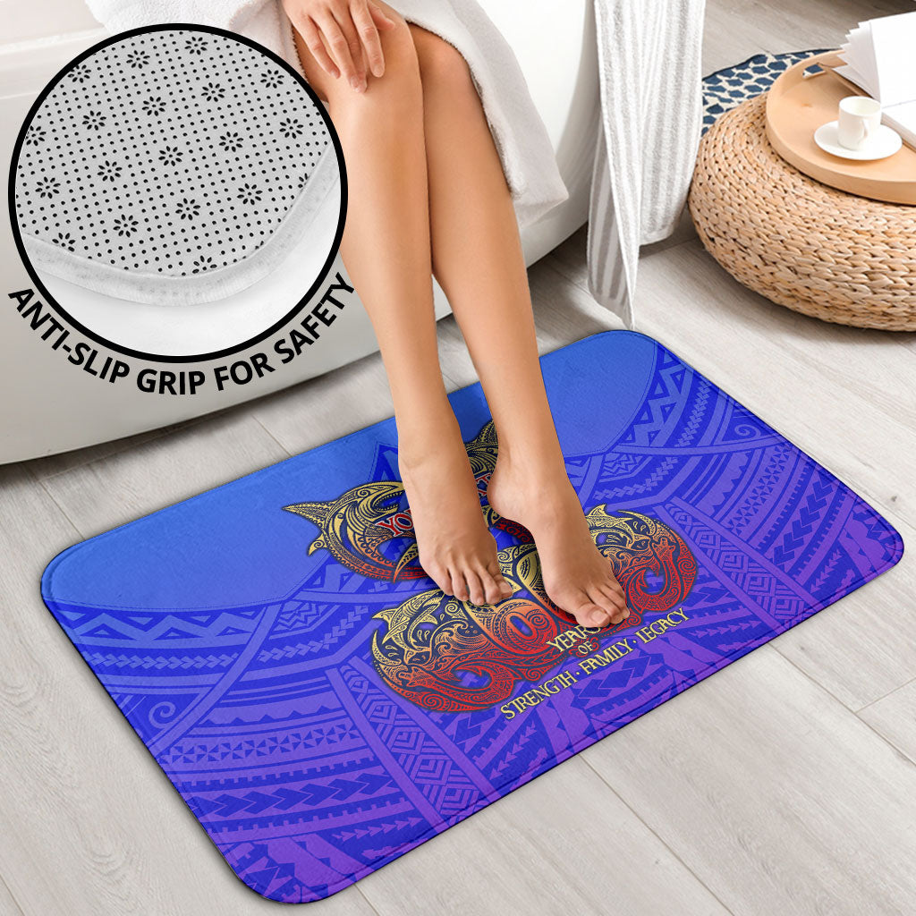 Personalized Polynesian 60th Birthday Bathroom Set Polynesian Tribal Art Vintage Ocean Pattern TS04 - Polynesian Pride