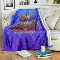 Personalized Polynesian 60th Birthday Blanket Polynesian Tribal Art Vintage Ocean Pattern