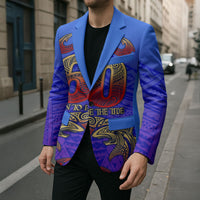 Personalized Polynesian 60th Birthday Blazer Polynesian Tribal Art Vintage Ocean Pattern