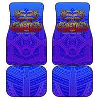 Personalized Polynesian 60th Birthday Car Mats Polynesian Tribal Art Vintage Ocean Pattern