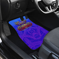 Personalized Polynesian 60th Birthday Car Mats Polynesian Tribal Art Vintage Ocean Pattern