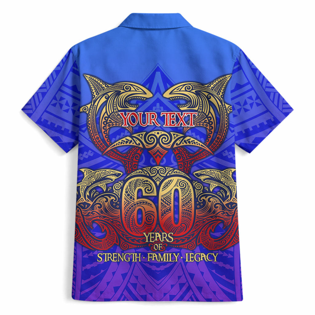 Personalized Polynesian 60th Birthday Hawaiian Shirt Polynesian Tribal Art Vintage Ocean Pattern TS04 - Polynesian Pride