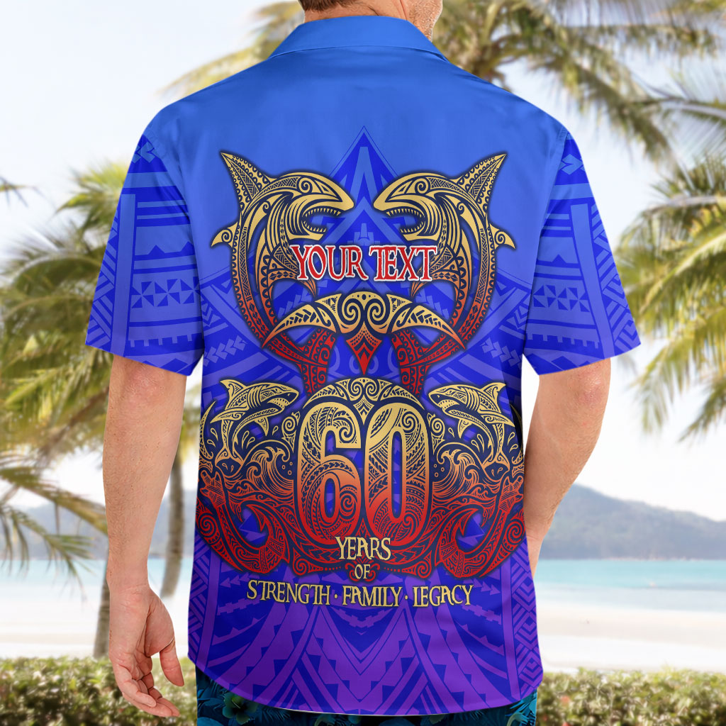 Personalized Polynesian 60th Birthday Hawaiian Shirt Polynesian Tribal Art Vintage Ocean Pattern TS04 - Polynesian Pride