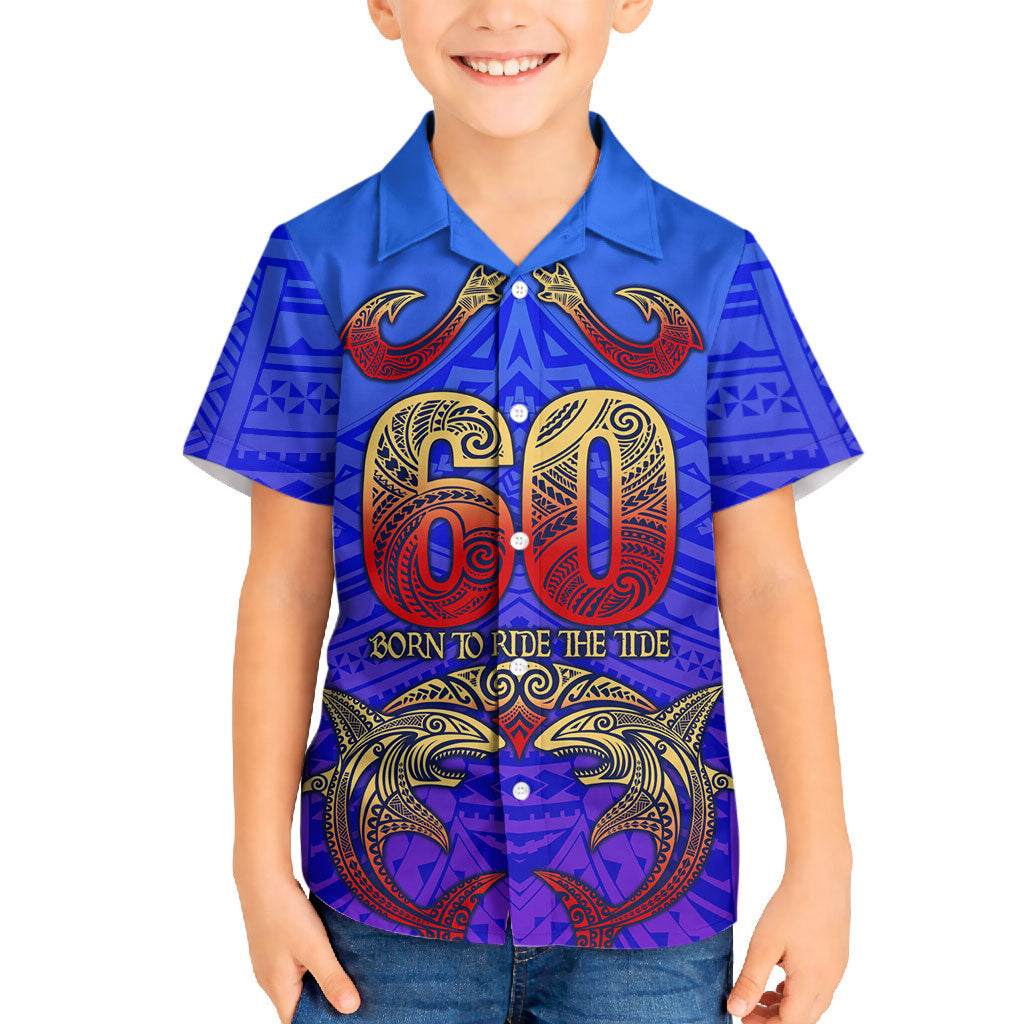 Personalized Polynesian 60th Birthday Hawaiian Shirt Polynesian Tribal Art Vintage Ocean Pattern TS04 - Polynesian Pride