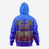 Personalized Polynesian 60th Birthday Hoodie Polynesian Tribal Art Vintage Ocean Pattern TS04 - Polynesian Pride