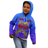 Personalized Polynesian 60th Birthday Kid Hoodie Polynesian Tribal Art Vintage Ocean Pattern TS04 - Polynesian Pride