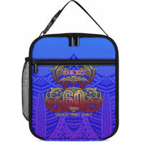 Personalized Polynesian 60th Birthday Lunch Bag Polynesian Tribal Art Vintage Ocean Pattern TS04 10.2 × 8.3 × 4.3 inch Blue Yellow - Polynesian Pride