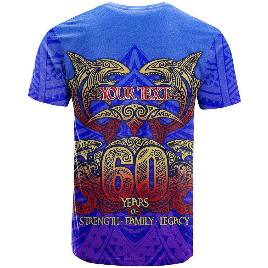 Personalized Polynesian 60th Birthday T Shirt Polynesian Tribal Art Vintage Ocean Pattern
