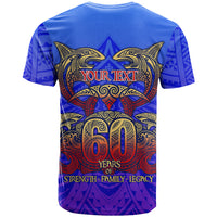 Personalized Polynesian 60th Birthday T Shirt Polynesian Tribal Art Vintage Ocean Pattern