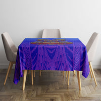 Personalized Polynesian 60th Birthday Tablecloth Polynesian Tribal Art Vintage Ocean Pattern TS04 - Polynesian Pride