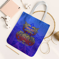 Personalized Polynesian 60th Birthday Tote Bag Polynesian Tribal Art Vintage Ocean Pattern TS04 White Strap One Size Blue Yellow - Polynesian Pride