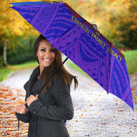 Personalized Polynesian 60th Birthday Umbrella Polynesian Tribal Art Vintage Ocean Pattern