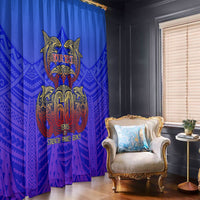 Personalized Polynesian 60th Birthday Window Curtain Polynesian Tribal Art Vintage Ocean Pattern TS04 - Polynesian Pride