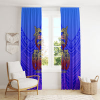 Personalized Polynesian 60th Birthday Window Curtain Polynesian Tribal Art Vintage Ocean Pattern TS04 - Polynesian Pride