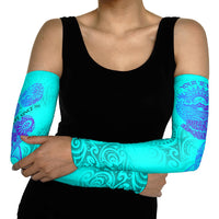 Personalized Polynesian 60th Birthday Island Life Since 1966 Arm Sleeves Vibrant Tribal Tattoo Ocean Sunset Pattern TS04 - Polynesian Pride
