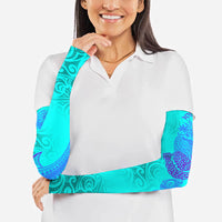 Personalized Polynesian 60th Birthday Island Life Since 1966 Arm Sleeves Vibrant Tribal Tattoo Ocean Sunset Pattern TS04 - Polynesian Pride
