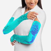 Personalized Polynesian 60th Birthday Island Life Since 1966 Arm Sleeves Vibrant Tribal Tattoo Ocean Sunset Pattern TS04 - Polynesian Pride