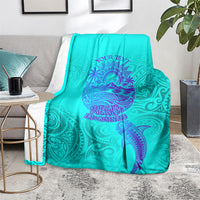 Personalized Polynesian 60th Birthday Island Life Since 1966 Blanket Vibrant Tribal Tattoo Ocean Sunset Pattern TS04 - Polynesian Pride