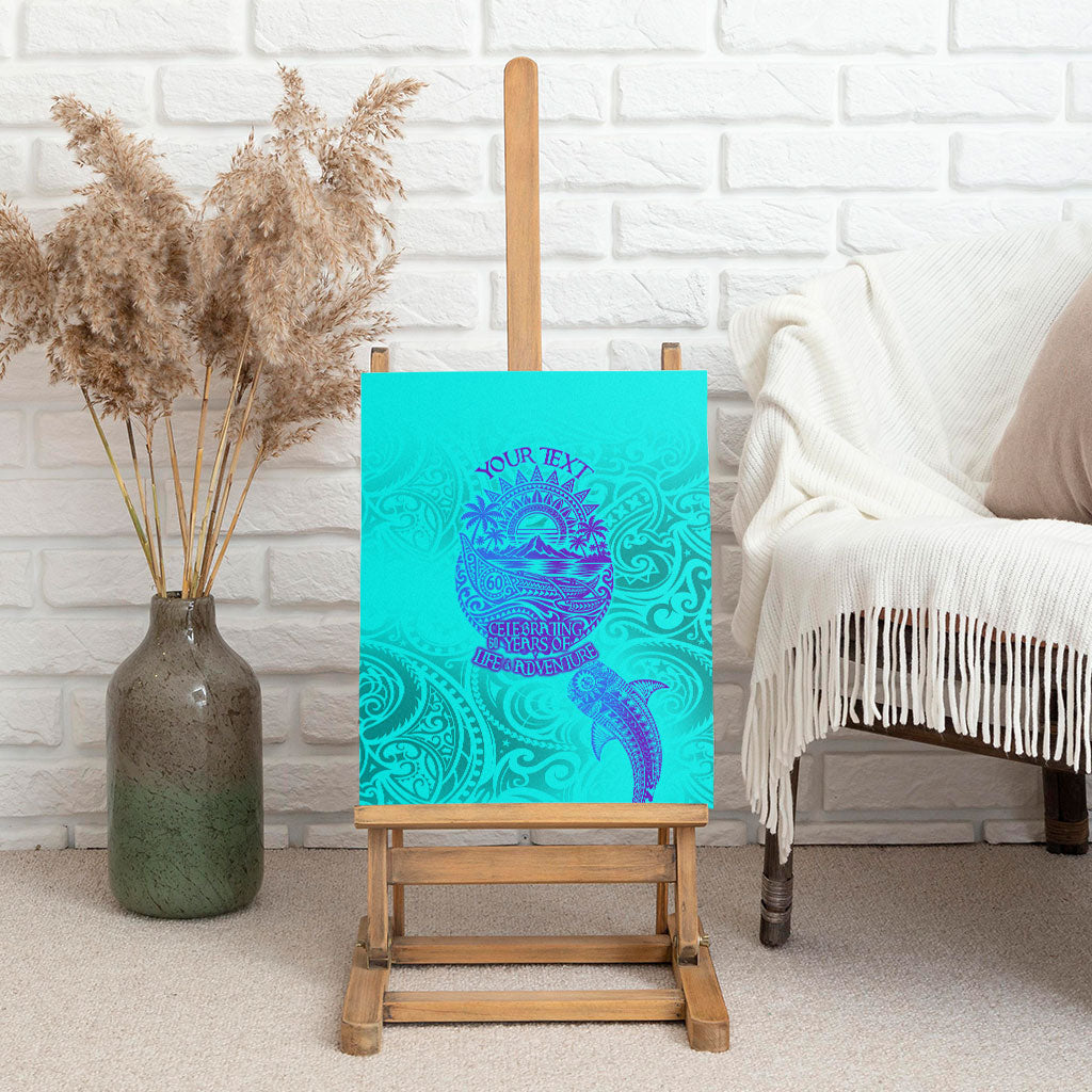 Personalized Polynesian 60th Birthday Island Life Since 1966 Canvas Wall Art Vibrant Tribal Tattoo Ocean Sunset Pattern TS04 - Polynesian Pride