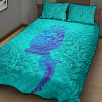Personalized Polynesian 60th Birthday Island Life Since 1966 Quilt Bed Set Vibrant Tribal Tattoo Ocean Sunset Pattern TS04 - Polynesian Pride