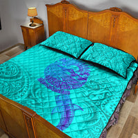 Personalized Polynesian 60th Birthday Island Life Since 1966 Quilt Bed Set Vibrant Tribal Tattoo Ocean Sunset Pattern TS04 - Polynesian Pride