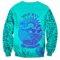 Personalized Polynesian 60th Birthday Island Life Since 1966 Sweatshirt Vibrant Tribal Tattoo Ocean Sunset Pattern TS04 - Polynesian Pride