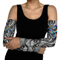 Chur Bro Shaka Sign Arm Sleeves New Zealand Koru Colorful Graffiti Splash