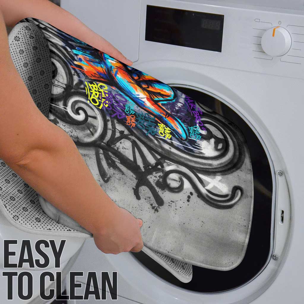 Chur Bro Shaka Sign Bathroom Set New Zealand Koru Colorful Graffiti Splash
