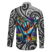 Chur Bro Shaka Sign Family Matching Puletasi and Hawaiian Shirt New Zealand Koru Colorful Graffiti Splash TS04 - Polynesian Pride