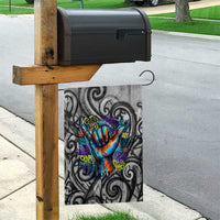 Chur Bro Shaka Sign Garden Flag New Zealand Koru Colorful Graffiti Splash TS04 - Polynesian Pride
