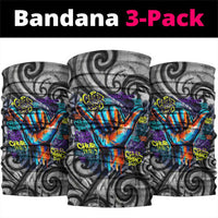 Chur Bro Shaka Sign Neck Gaiter New Zealand Koru Colorful Graffiti Splash