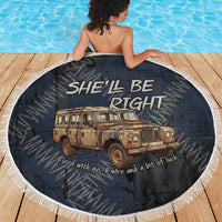 New Zealand She’ll Be Right Beach Blanket NZ Slang No. 8 Wire Map Pattern TS04 - Polynesian Pride