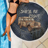 New Zealand She’ll Be Right Beach Blanket NZ Slang No. 8 Wire Map Pattern TS04 - Polynesian Pride