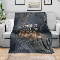 New Zealand She’ll Be Right Blanket NZ Slang No. 8 Wire Map Pattern TS04 - Polynesian Pride