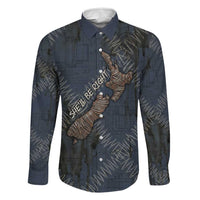New Zealand She’ll Be Right Family Matching Off Shoulder Short Dress and Hawaiian Shirt NZ Slang No. 8 Wire Map Pattern