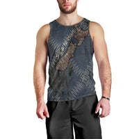 New Zealand She’ll Be Right Men Tank Top NZ Slang No. 8 Wire Map Pattern