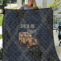 New Zealand She’ll Be Right Quilt NZ Slang No. 8 Wire Map Pattern TS04 Navy Slate - Polynesian Pride