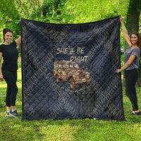 New Zealand She’ll Be Right Quilt NZ Slang No. 8 Wire Map Pattern TS04 - Polynesian Pride