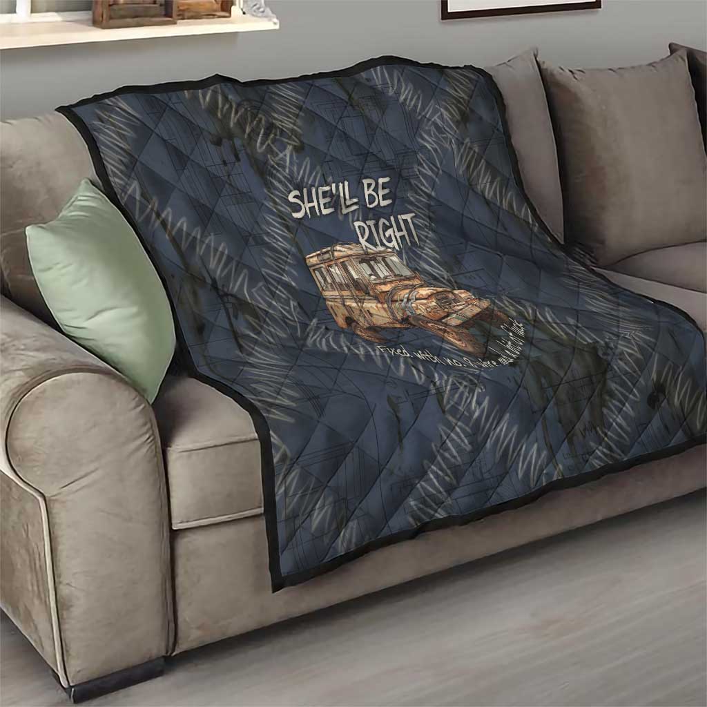 New Zealand She’ll Be Right Quilt NZ Slang No. 8 Wire Map Pattern TS04 - Polynesian Pride