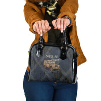New Zealand She’ll Be Right Shoulder Handbag NZ Slang No. 8 Wire Map Pattern