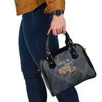 New Zealand She’ll Be Right Shoulder Handbag NZ Slang No. 8 Wire Map Pattern