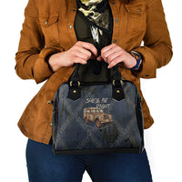 New Zealand She’ll Be Right Shoulder Handbag NZ Slang No. 8 Wire Map Pattern
